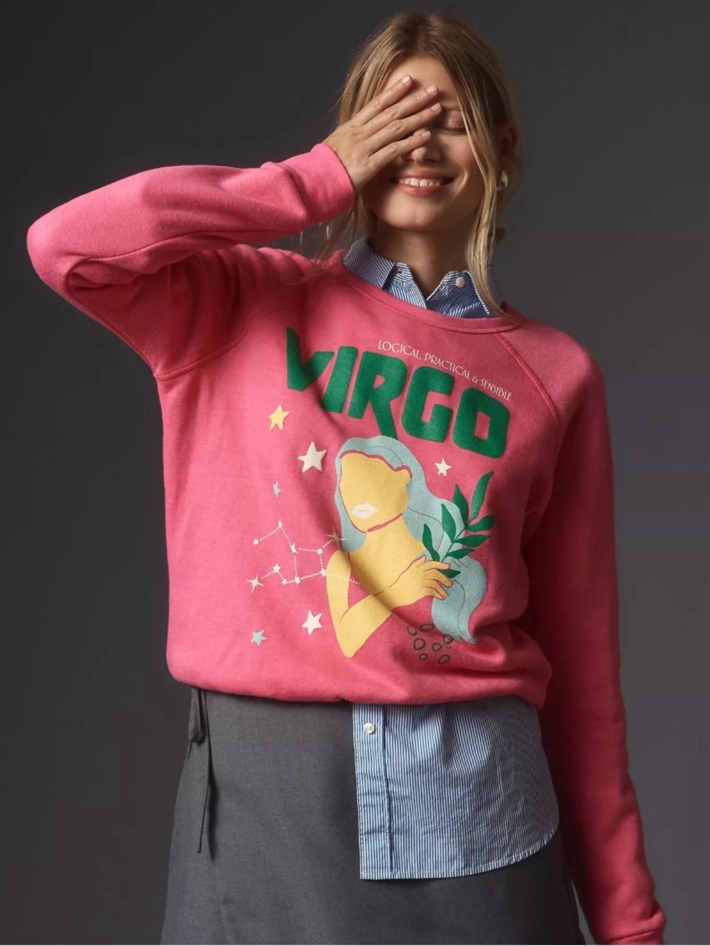 Anthropologie x Midnight Rider "The Carolita Zodiac" Virgo graphic sweatshirt